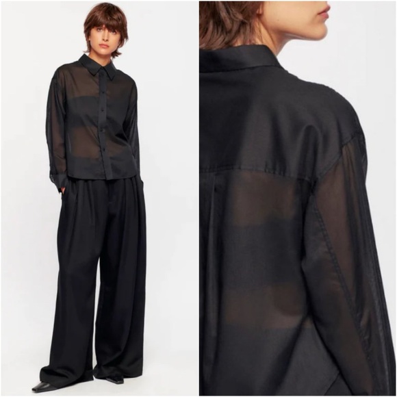 🏷️ SOLD • KOTN • Sahara Shirt in Black • XL - Picture 2 of 15